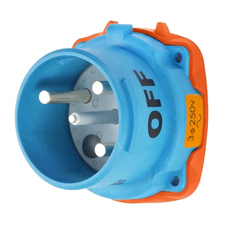 Meltric Pin & Sleeve Receptacle, 100 A, 250V AC, Three Phase, 3 Pole, Screw Terminals Wire Connection Type 33-68173-C-K07